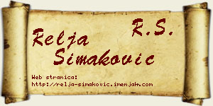 Relja Simaković vizit kartica